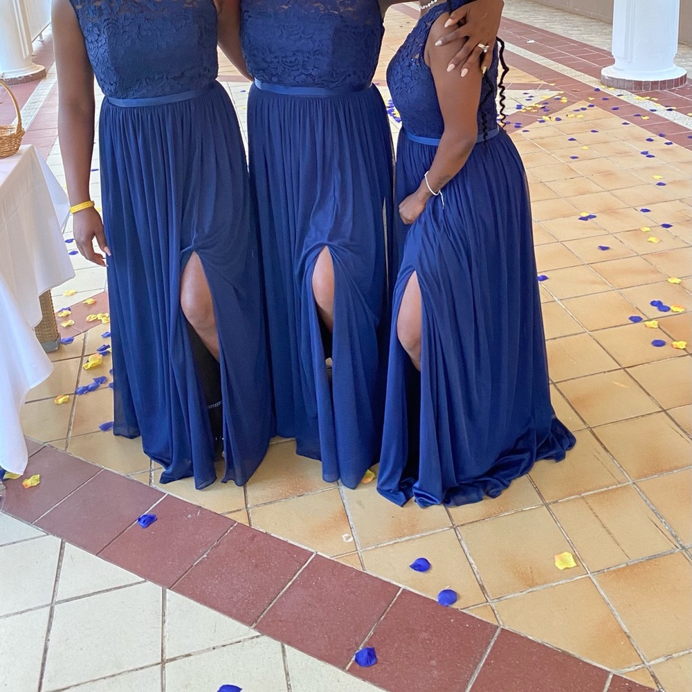 David’s Bridal marine bridesmaid dress size 10